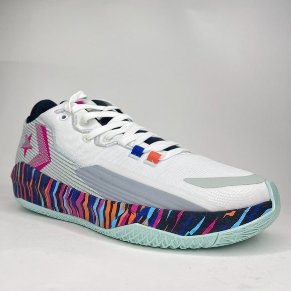 Converse Mens All Star BB Jet Mid White Pink Basketball Shoes 9.5&10&13 172664C - Picture 1 of 9